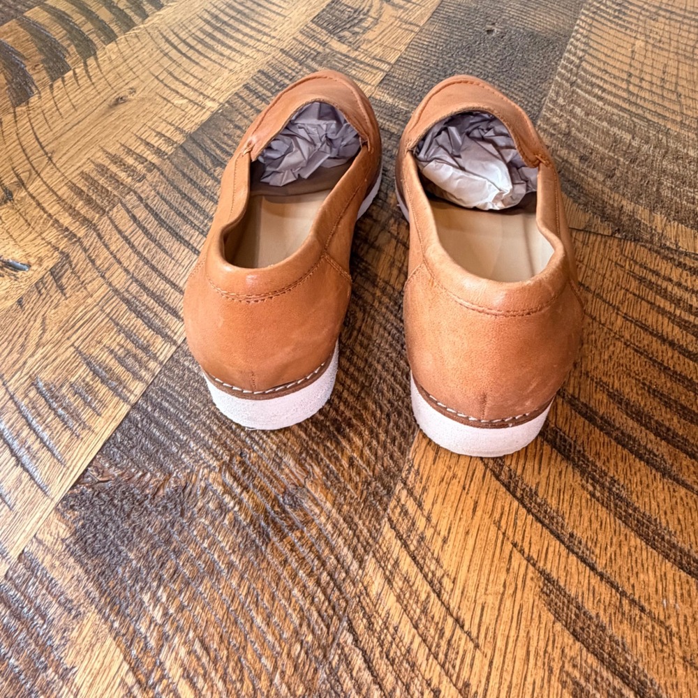 ALDO Rheildanflex Leather Loafer Women's 8.5 Tan Slip On Shoe Minimalist Chic - Picture 5 of 10